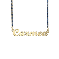 Collar Nombre Tenis Azul