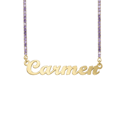 Collar Nombre Tenis Lila