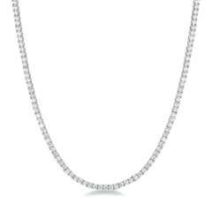 White Tennis Necklace 2.5 mm