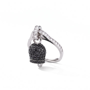 Anello Campanella di Capri con Zirconi Neri - My Mo Gioielli