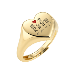 Anillo Chevalier corazón Familia