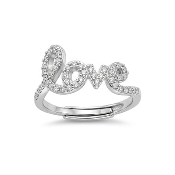 Anello Scritta "Love" con Zirconi - My Mo Gioielli