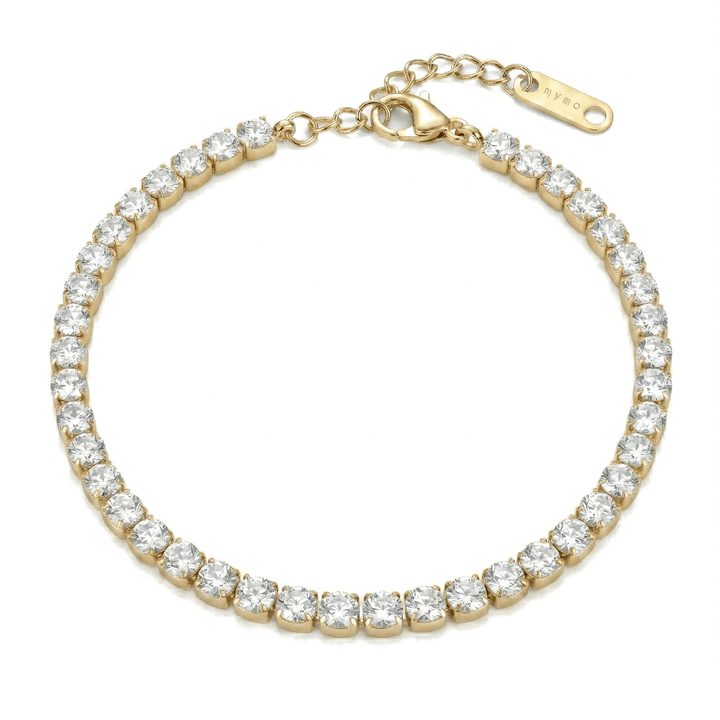 Bracciale Tennis con Zirconi Bianchi 3 mm in Acciaio Inossidabile - My Mo Gioielli