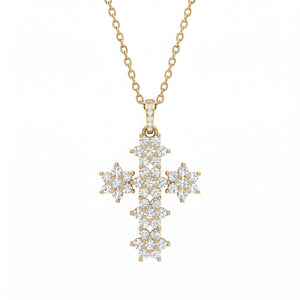 Collana Croce "Magic Emerald" Bianca - My Mo Gioielli