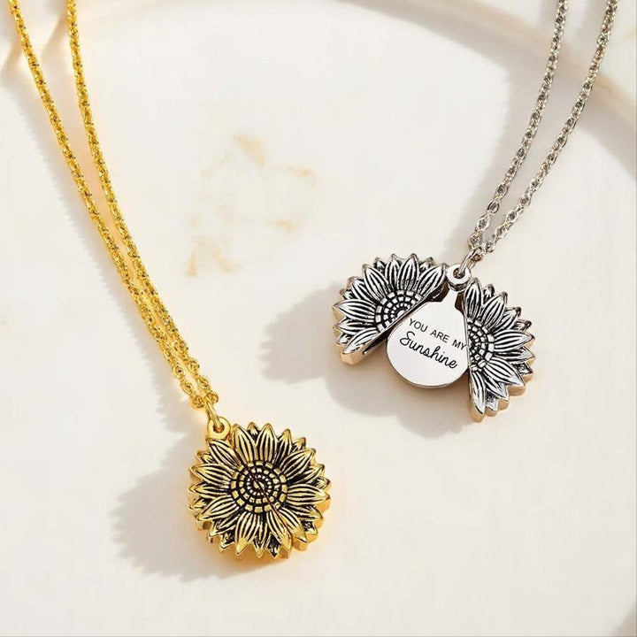 Collana Girasole Scrigno con Foto Personalizzata in Acciaio - My Mo Gioielli