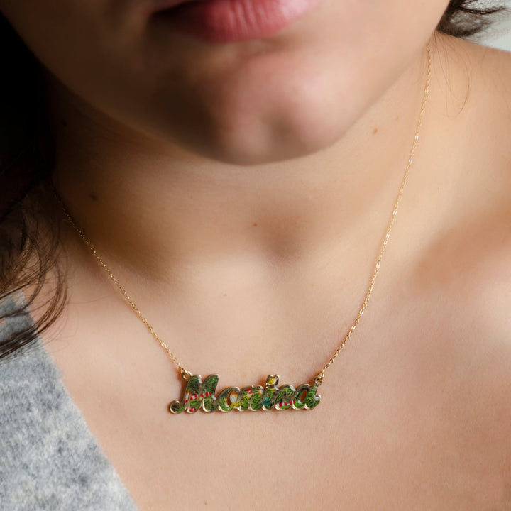 Collana Nome Tema Natalizio - My Mo Gioielli