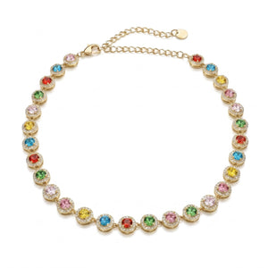 Collana Tennis Halo Rainbow - My Mo Gioielli