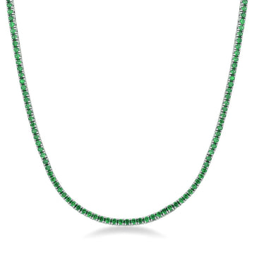 Collana Tennis Verde Smeraldo 2,5 mm - My Mo Gioielli